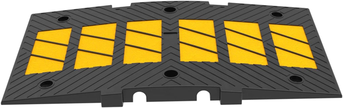 Speed Bumps for Driveway 35"x20"x2" Flexible Installation Connect Multiple Units for Any Road Width Asphalt Concrete Gravel Driveway (Middle Part 1 Pack)
