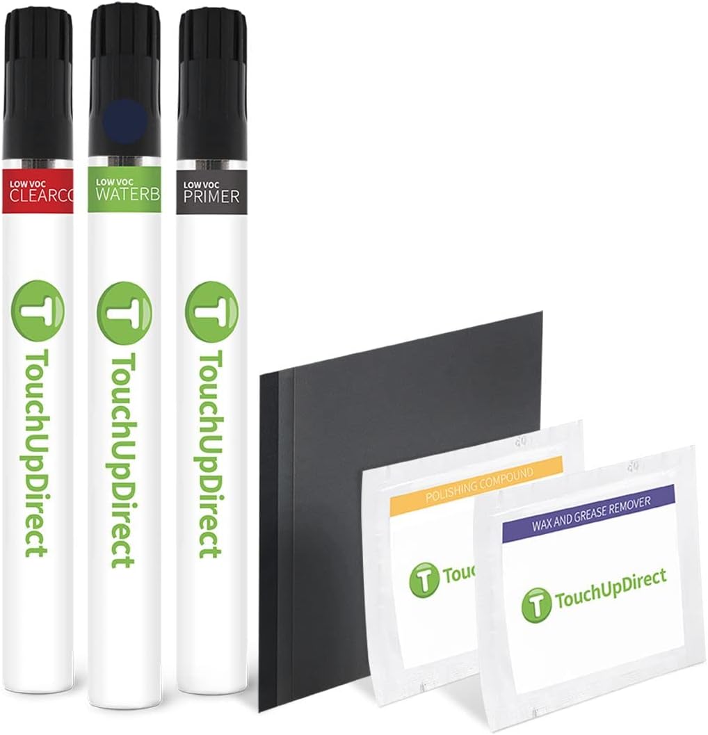 TouchUpDirect 8S6 Dark/Nautical Blue Metallic Compatible with Toyota Exact Match Touch Up Paint Brush - Platinum Kit
