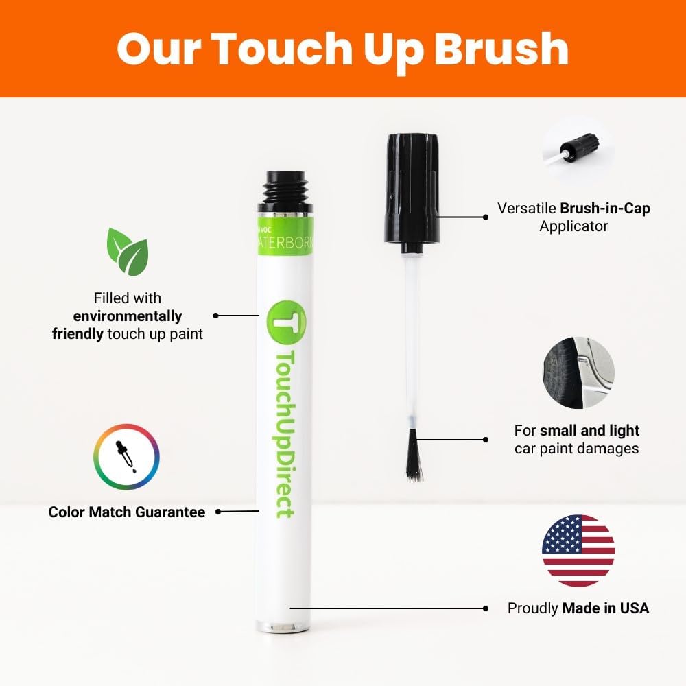TouchUpDirect 089 Wind Chill Pearl Compatible with Toyota Exact Match Touch Up Paint Brush - Essential Kit
