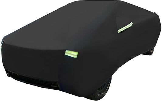 Truck Cover Custom Fit for Tesla Cybertruck, Waterproof All Weather Lightweight Pickup Car Cover with Zipper Door,All-Season Protection Black