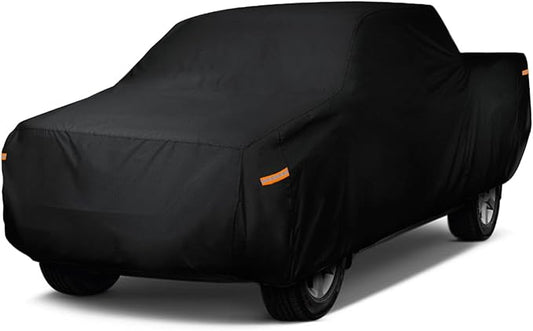 EzyShade 10-Layer Truck Cover Waterproof All Weather. See Vehicle Size-Chart for Accurate Fit. Outdoor Pickup Truck Covers - Silverado F150 RAM 1500. Sun Snow Rain. Black, Size T4 (See SizeChart)