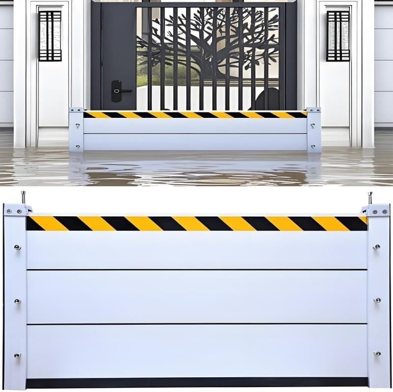 Flood Barriers for Home Exterior,Aluminum Alloy Outdoor Garage Doors Water Barriers for Flooding(H15.7Inch,L3FT)