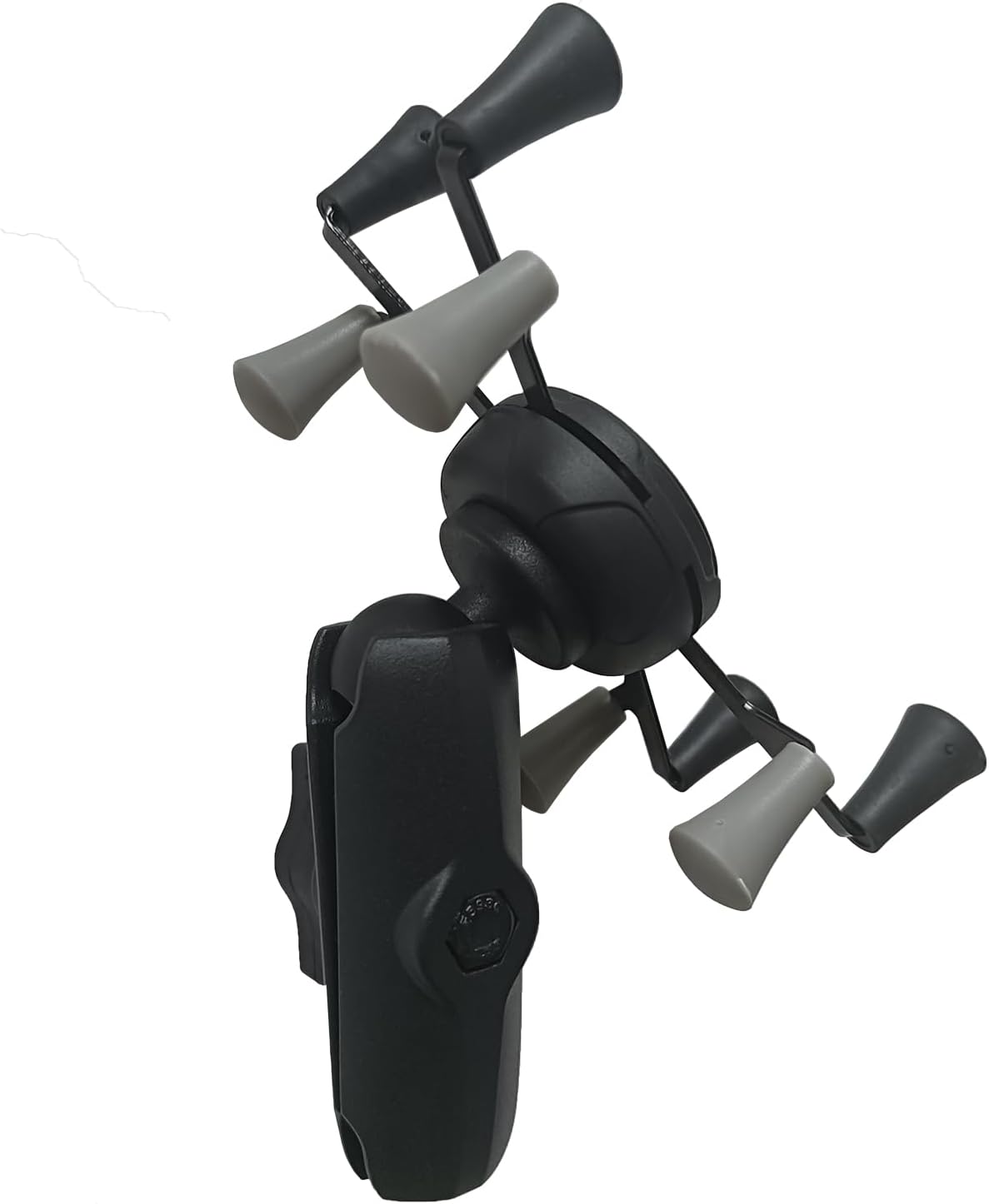 Strg Phone Holder with Composite Double Socket Arm(Medium) Compatible with RAM B Size 1" Ball Components, All Phones Motorcycle Bike Handlebar Phone Mount