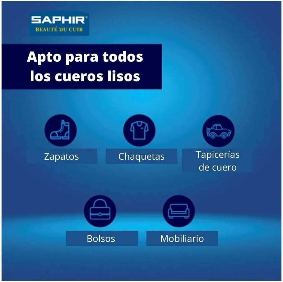 SAPHIR Beauté du Cuir Crème Universelle - All-Purpose Leather Balm for Repair with Jojoba Oil & Beeswax - Non-Pigmented Cream