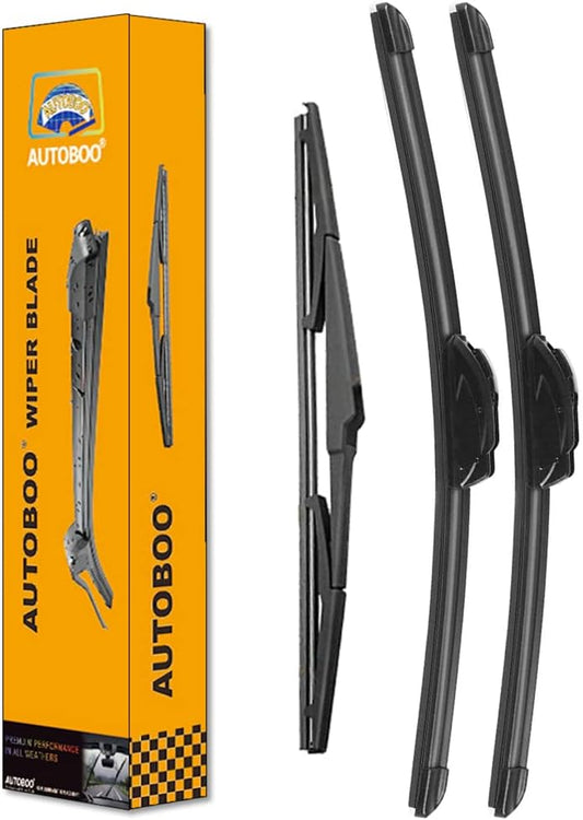 AUTOBOO 26"+19" Windshield Wipers with 16" Rear Wiper Blade Sets Replacement for 2010 2011 2012 2013 2014 2015 Toyota Prius -Original Factory Quality (Pack of 3)