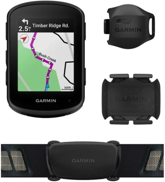 Garmin Edge 840 Bundle, Compact GPS Cycling Computer with Touchscreen and Buttons, Targeted Adaptive Coaching and More – Bundle Includes Speed Sensor, Cadence Sensor and HRM-Dual