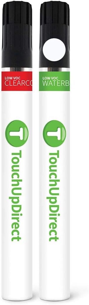 TouchUpDirect 056 White/Natural White Compatible with Toyota Exact Match Touch Up Paint Brush - Essential Kit