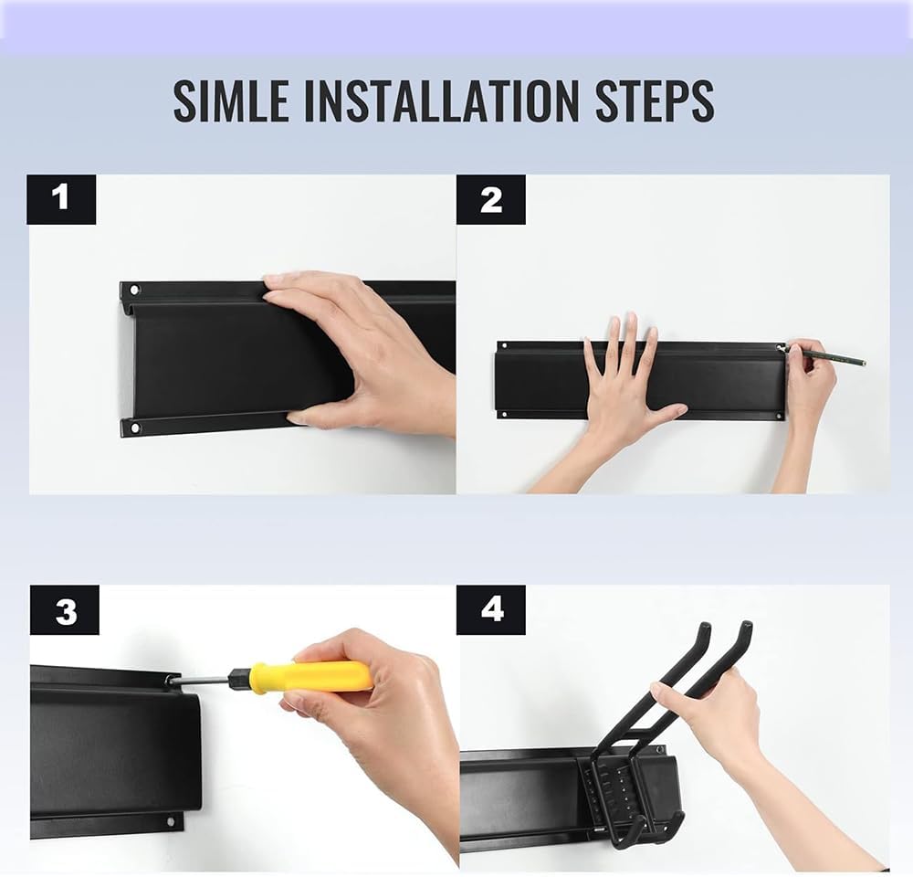 Garage Wall Organizers,Tool Hangers for Garage,Garden Tool Rack Wall Mount,Yard Tool Organizer for Garage,Garage Wall Mount(3 Boards 6 Double Layer Heavy Hooks)