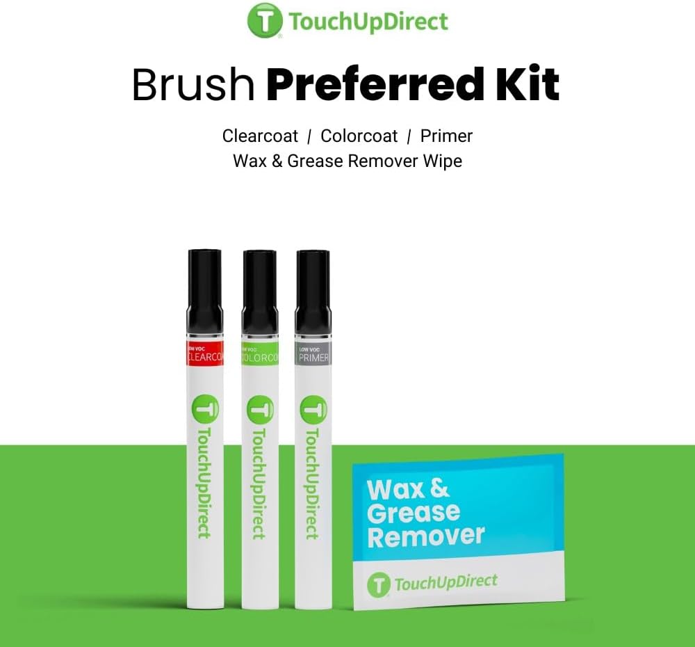 TouchUpDirect 8R5 Blue Mirage Metallic Compatible with Toyota Exact Match Touch Up Paint Brush - Preferred Kit