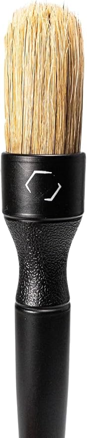 Blackline Car Care Boar Hair Brushes- Luxury Car Detailing Brush Set for Interior and Exterior - Best Auto Detailing Brushes - Premium Hair Car Detailing Brushes (Boars Hair Bristles)