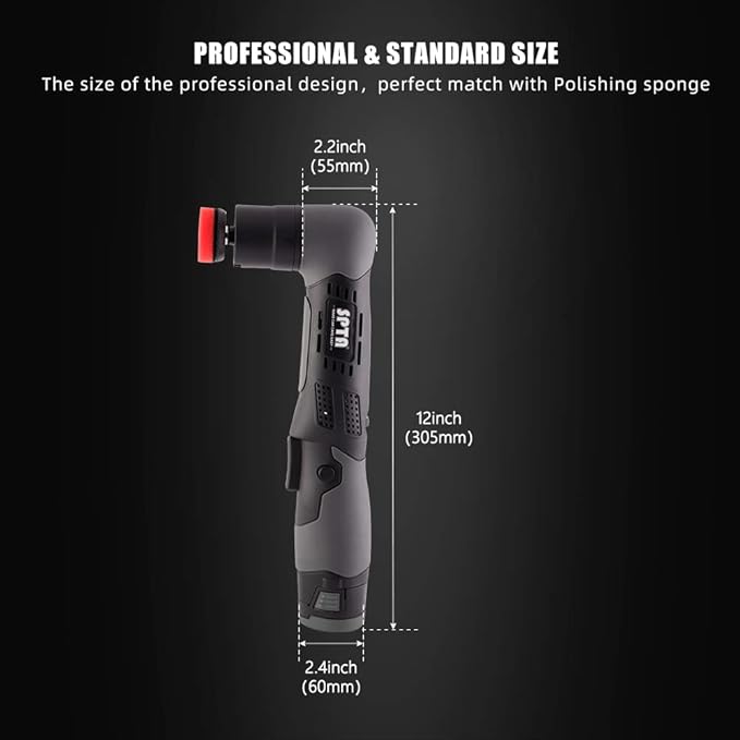 SPTA Cordless Mini Polisher, 12V Cordless Multi Polisher, Micro Cordless Scratches Killer Car Polisher RO/DA Mini Auto Machine Sets With Polishing Pad And Wool Pads for polishing, Sanding and Cleaning