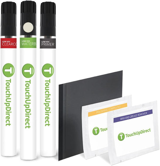 TouchUpDirect 1E7 Silver/Silver Streak Metallic Compatible with Toyota Exact Match Touch Up Paint Brush - Platinum Kit
