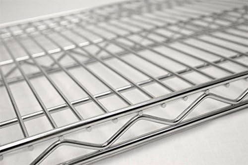 Omega 14" Deep x 24" Wide x 36" High 3 Tier Chrome Starter Shelving Unit