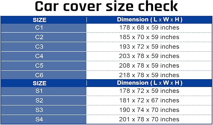 6 Layer Heavy Duty Car Cover Waterproof All Weather Protection with Cotton Liner, Universal Fit Nissan Versa, Hyundai Accent, Mazda MX-3 RX8, Subaru BRZ, Audi TT, Porsche 718 Boxster Cayman