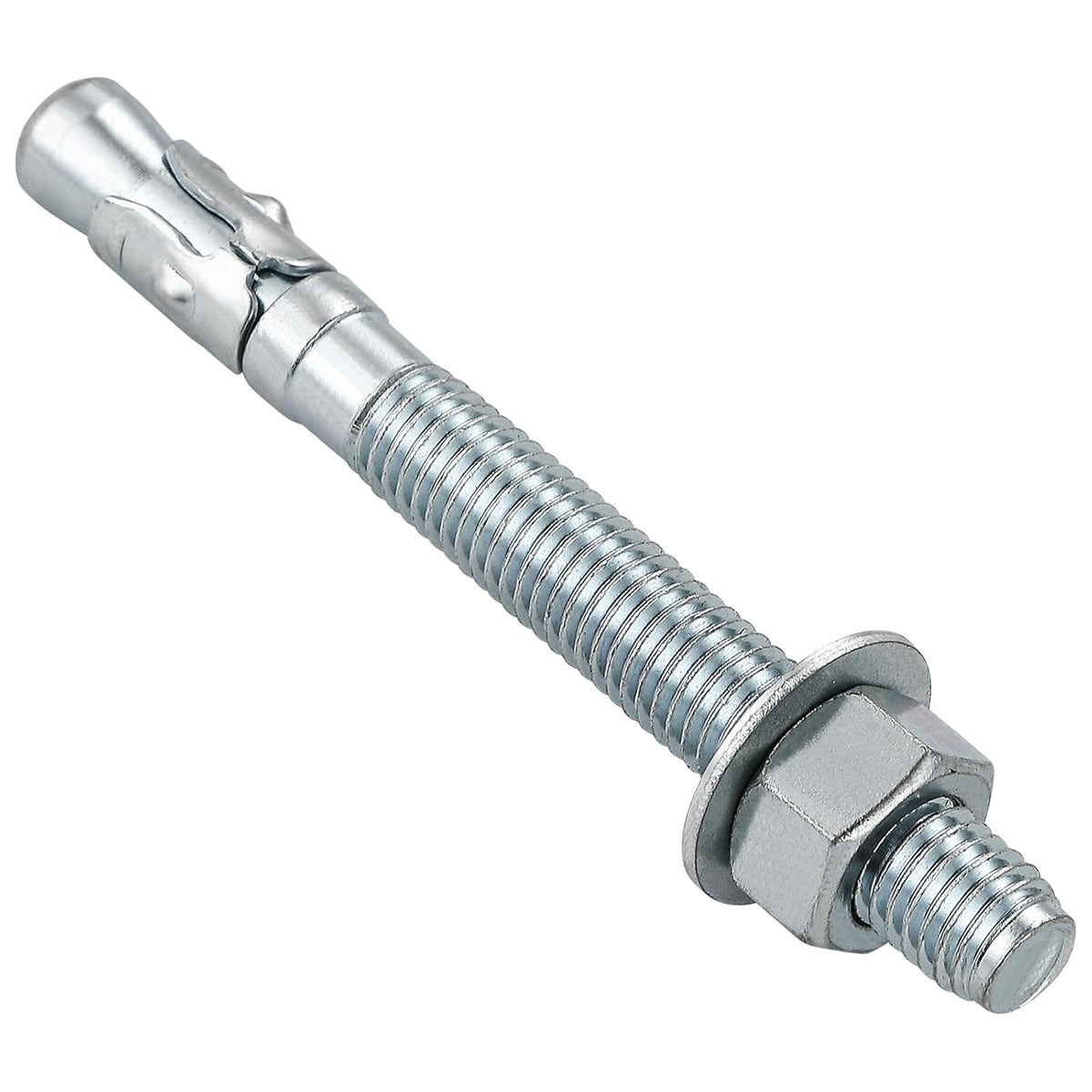 5/16 × 2-3/4" Inch 100 Pcs Standard Fasteners for Heavy-Duty Zinc Wedge Anchors for Cement and Concrete