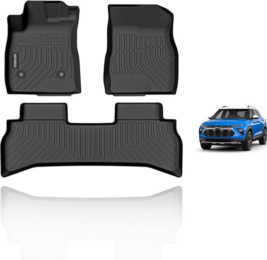 KELCSEECS Floor Mats Custom for 2026 2025 2024 2023 2022 2021 Chevrolet Chevy Trailblazer FWD(Not Fit AWD) Car Mats All Weather Front& 2nd Row Heavy Duty Trailblazer Floor Mats Accessories