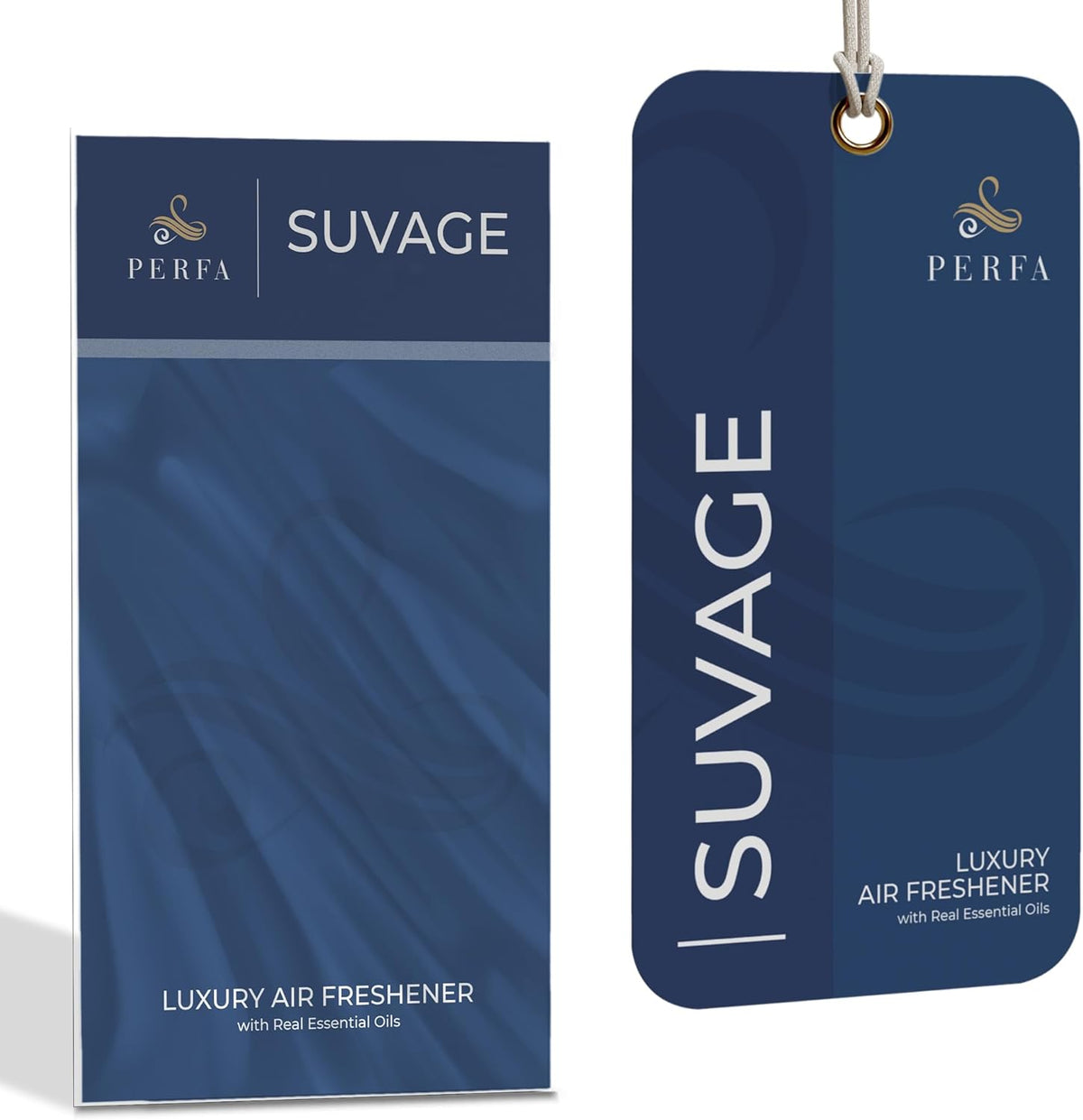 Savage Disposable Card Freshener for Men | Car Scents Air Freshener with Sauvage Fragrance | Strong Car Perfume Air Freshener with Odour Eliminating Technology | Suvage by Perfa
