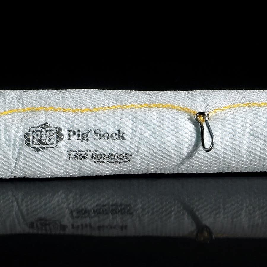 PIG Oil Boom - Oil-Only Absorbent Boom - 2 Pack - 5" x 20' Boom - Absorbs up to 12 gallons per Boom - BOM408