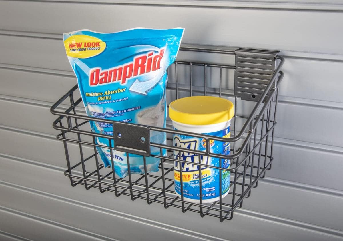 Handi Tool Rail with Basket Kit - 50" Slatwall Strip with HandiWall Baskets