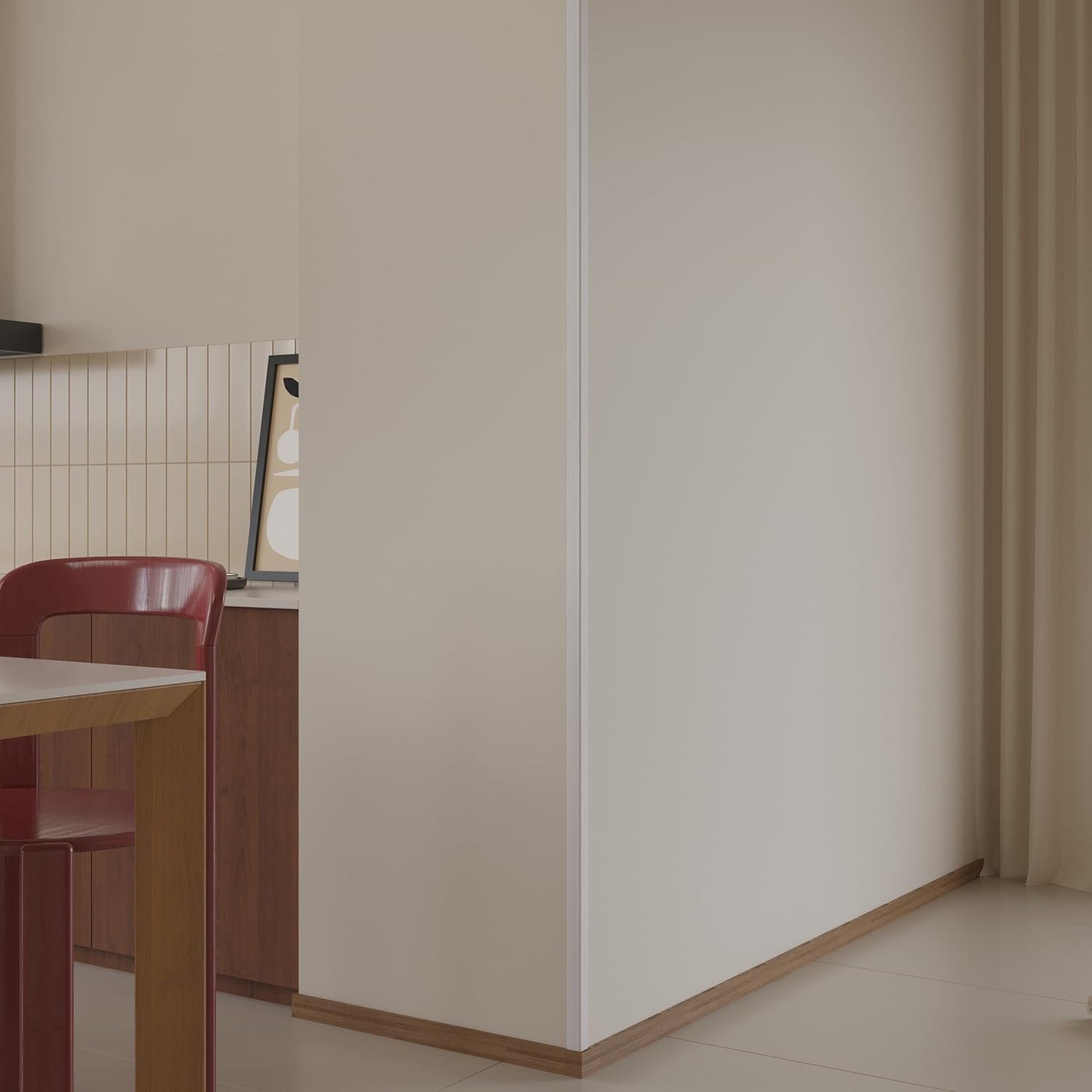 Wall Corner Protector 3PCS 45" Corner Molding Trim White Wood Grain Corner Trim Decorative Strips for Door and Window Frames Mirror Edges Ceramic Tiles, and Wooden Wall Edges.