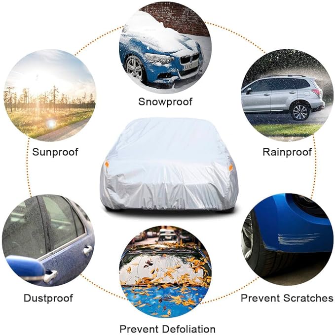 Kayme 6 Layers Car Cover Custom Fit for BMW Z4 E85 E86 E89 G29 Coupe/Roadster/Convertible (2002-2025) Waterproof All Weather for Automobiles, Outdoor Full Cover Rain Sun UV Protection.Silver