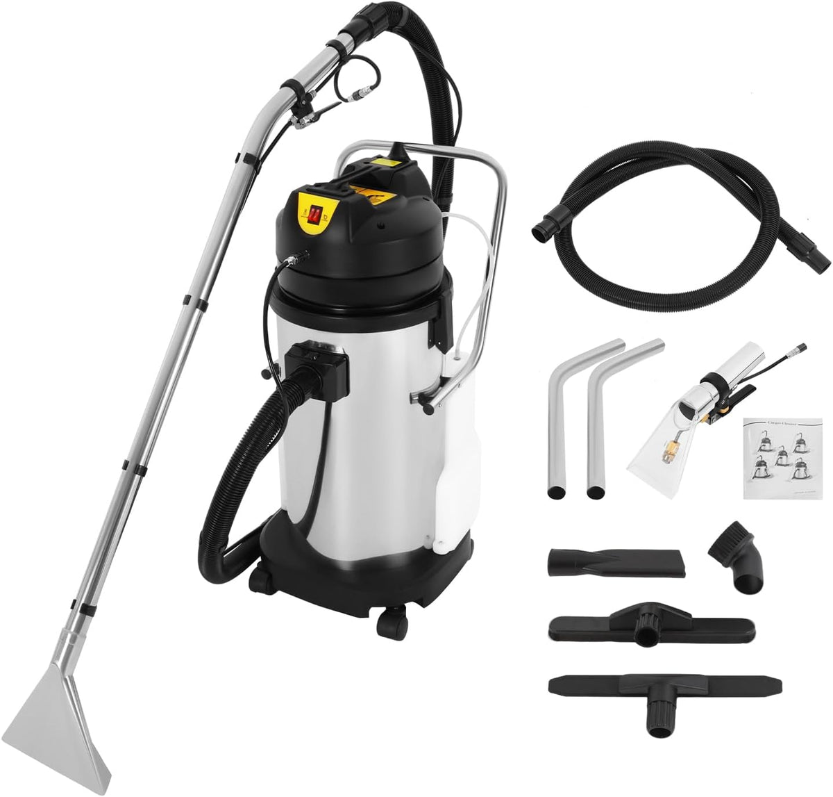 DYRABREST 40L Commercial Carpet Cleaning Machine 3 in 1 Upholstery Cleaner Machine 1000W Professional Extractor Vacuum Washing Machine for Cleaning Carpets, Sofas, Curtains, Vacuuming and Spraying