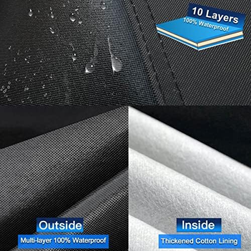 10 Layers SUV Car Cover Custom Fit for Mazda CX9/CX90 (2007-2025) Waterproof All Weather for Automobiles, Outdoor Full Cover Sun UV Rain Protection with Cotton.Black