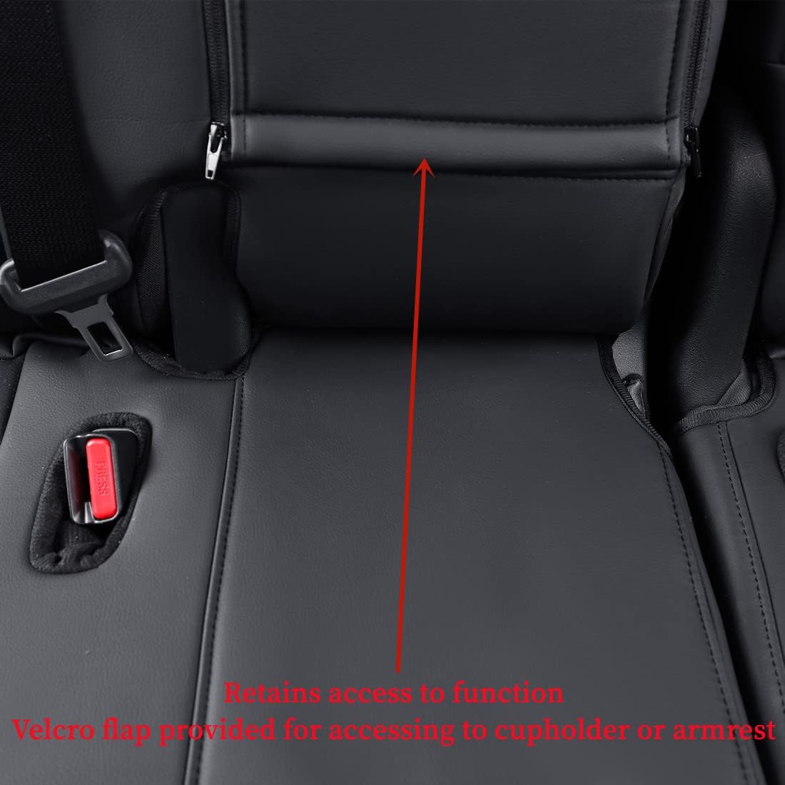 coverdream Custom Seat Covers Compatible with Select Toyota Camry Hybrid 2012 2013 2014 2015 2016 2017 Models - Leatherette (Black/Red,Full Set)