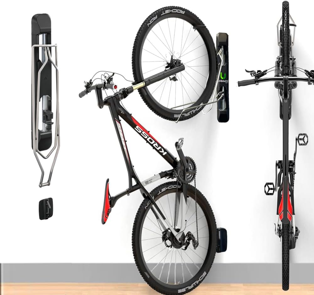 Unbound Bike Storage Rack: Swivel Wall Mount for Effortless Indoor Storage - Space-Saving Design with Swivel Arms. Ideal for Home, Garage, Bike Park (Mountain Bike Rack (TIRE 2.1''~2.8''))