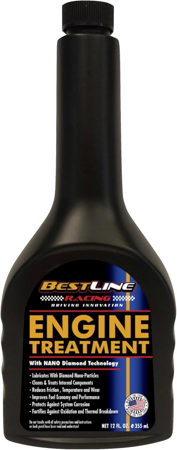 BestLine Racing Diamond Nano-Lubricant Engine Oil Additive For Gas & Diesel Engines.- Made in the USA. Reduce Friction by 60% - High Performance, Engine Protection, and Extend Oil Life