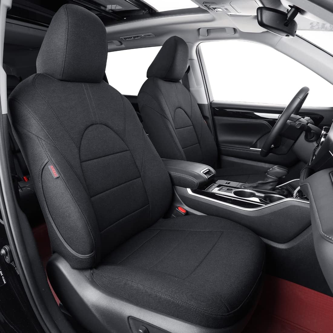 coverdream Camry Seat Covers Custom Fit for 2012-2017 Toyota Camry L, LE,XLE,Full Coverage Polyester Car Seat Protector (Full Set,Black)
