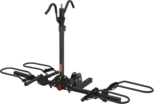 Rockland Foldable 2-Bike Rack, 200 lbs Capacity, Hitch Mount Bike Rack, Fits up to 5" Fat Tire Width and 50" Wheelbase, Bike Carrier Rack for 2" Receiver for Cars SUVs Vans RVs