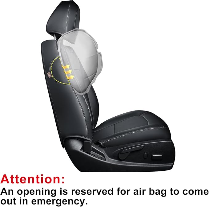 LUCKYMAN CLUB 2 Front Chevy Colorado Seat Covers, fit for 2015-2022 Colorado Crew Cab Z71 LT ZR2 Work Truck with Faux Leather (Black 2 pcs)