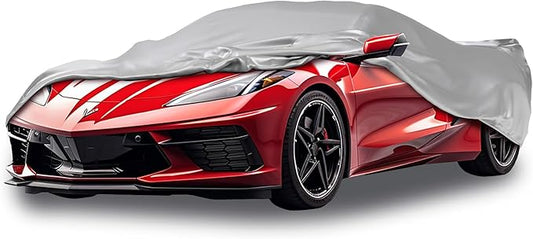 Car Covers Weatherproof Max Car Cover & Warranty Compatible with Chevrolet 2020-2022 Corvette Stingray- Outdoor Cover Theft Cable Lock Car Accessories Better Than Waterproof