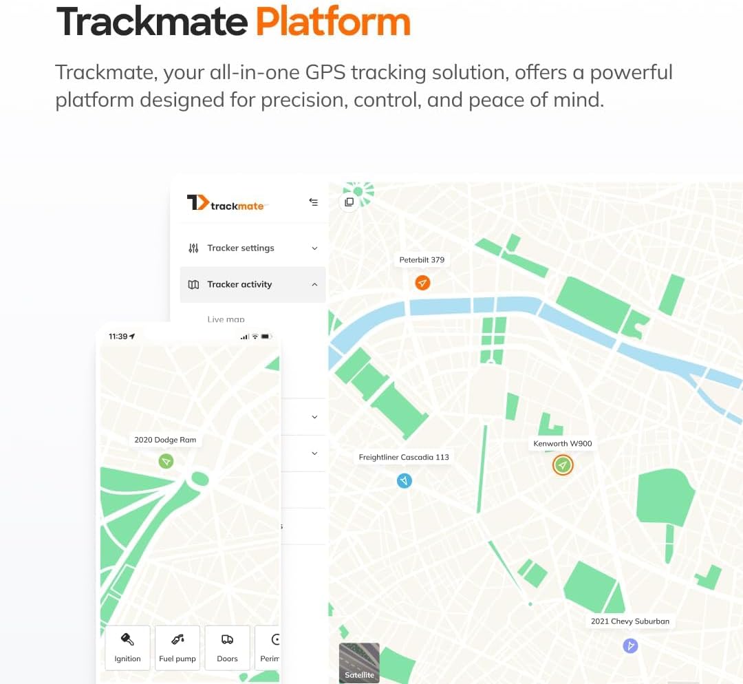 Dash T11 GPS Tracker for Vehicles, Real Time Tracking, Theft Prevention, Door Lock/Unlock, No Contract, Fleets Cars Trucks, US Support, Advanced Reports Easy Set Up & Easy to Use