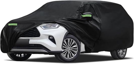 Car Cover Custom Fit for Toyota Highlander 2001-2025, Migaven Waterproof Full Exterior Cover Sun Rain Protection with Door Zipper and Cotton Lining