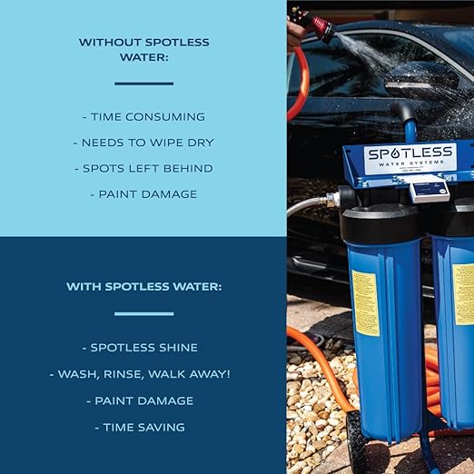 CR Spotless Water Systems - DIC-20 Simplest RV & Car Wash System, Rinse Works for All Vehicles, Motorcycles, Bikes, Boats, Planes, Yachts, Deionized Towel Drying Eliminated, 1 Pack