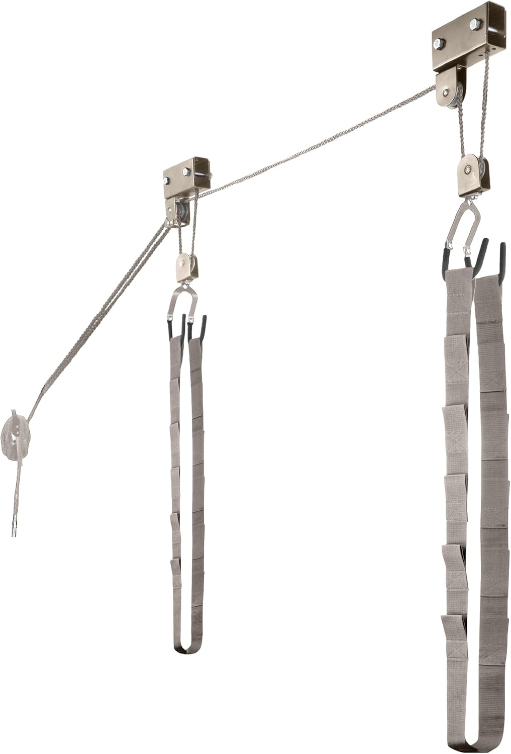 RAD Sportz Kayak Storage Hoist - Overhead Pulley System with 125lb Capacity for Canoes, Bikes, Ladders, and More for Ceilings up to 12ft (Gray)