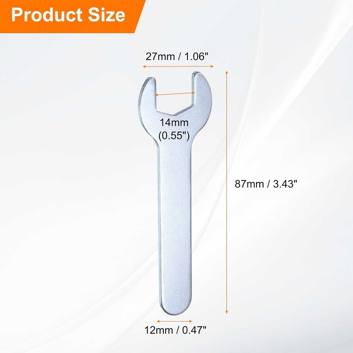HARFINGTON 10pcs Small Wrench Open End Wrench 14x87x2mm Metric U-Shaped Single Open Ended Spanner Super Thin Small Flat Head Galvanizing Wrench for Automotive Repair Furniture Assembly