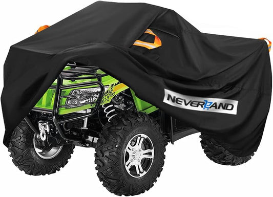 NEVERLAND ATV Cover Oxford Cloth Heavy,Compatible with Polaris Sportsman Yamaha Grizzly Honda FourTrax Kawasaki KFX Wheel Car with Air Vents Reflective Strips and Buckle Straps Length up to 82 inches