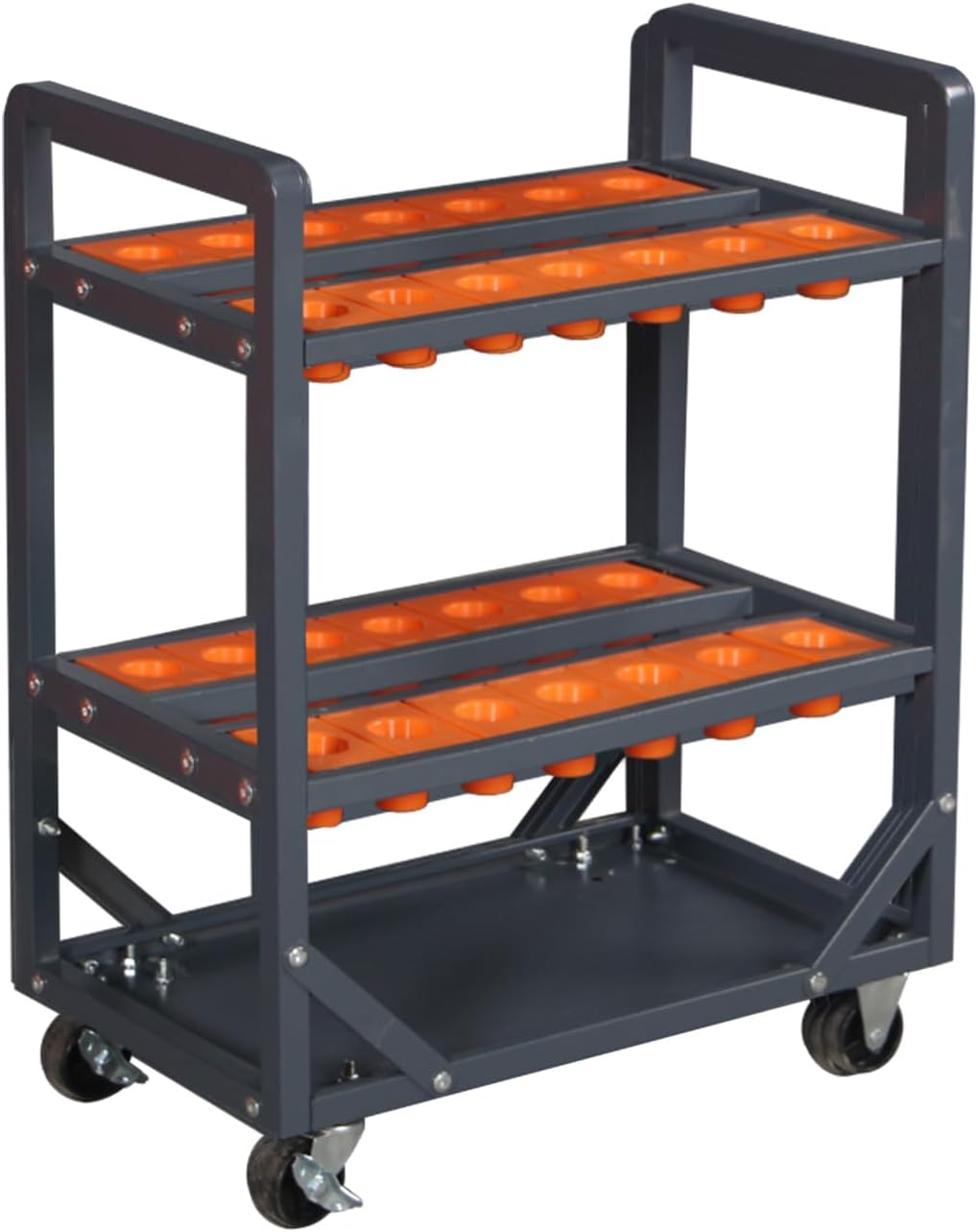 Mobile CNC Tool Storage Cart, CNC Trolley is Suitable for Warehouses, Utility Carts Tool Organizers Storage Rack for Storehouse Factory Garage