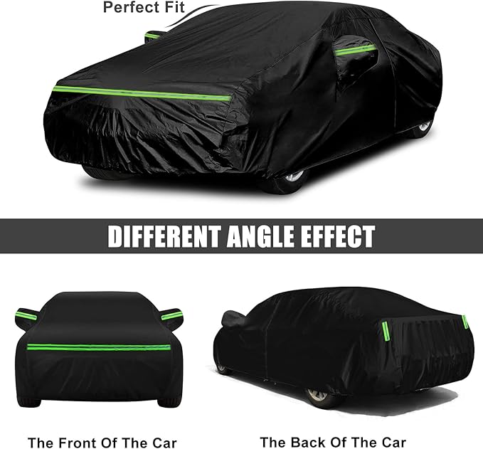 Waterproof Car Cover Compatible with Chevrolet Traverse LT/LS/RS/Premier/High Country 2009-2023, 420D All Weather Car Covers with Zipper Door for Snow Rain Dust Hail Protection