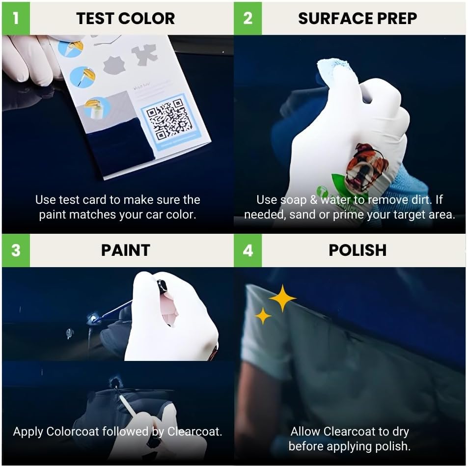 TouchUpDirect 4Z0 Terra Compatible with Toyota Exact Match Touch Up Paint Brush - Essential Kit