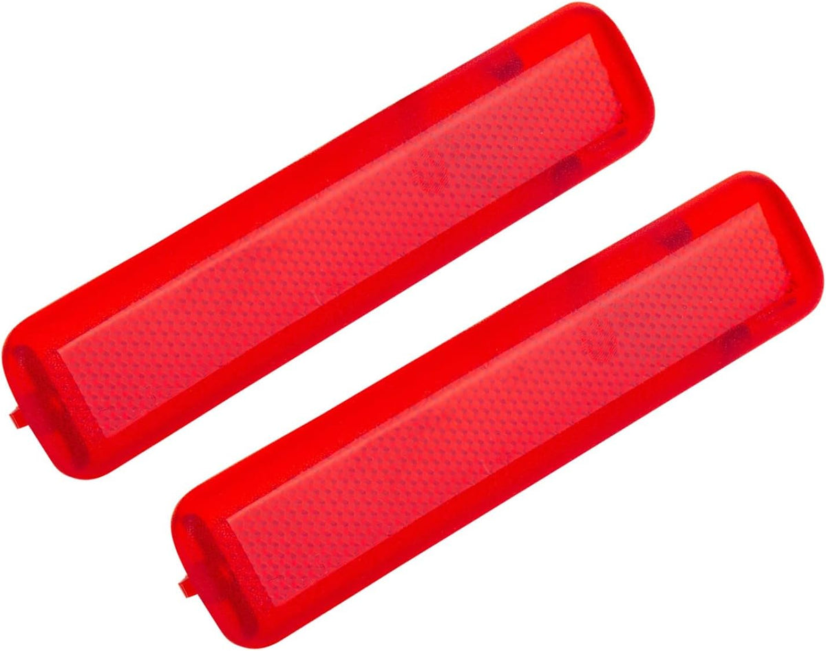 Rear Left Driver and Right Passenger Side Door Red Reflector Panel (1 Pair).Fit for Chevrolet GMC.Replaces Part # 15183155,15183156.