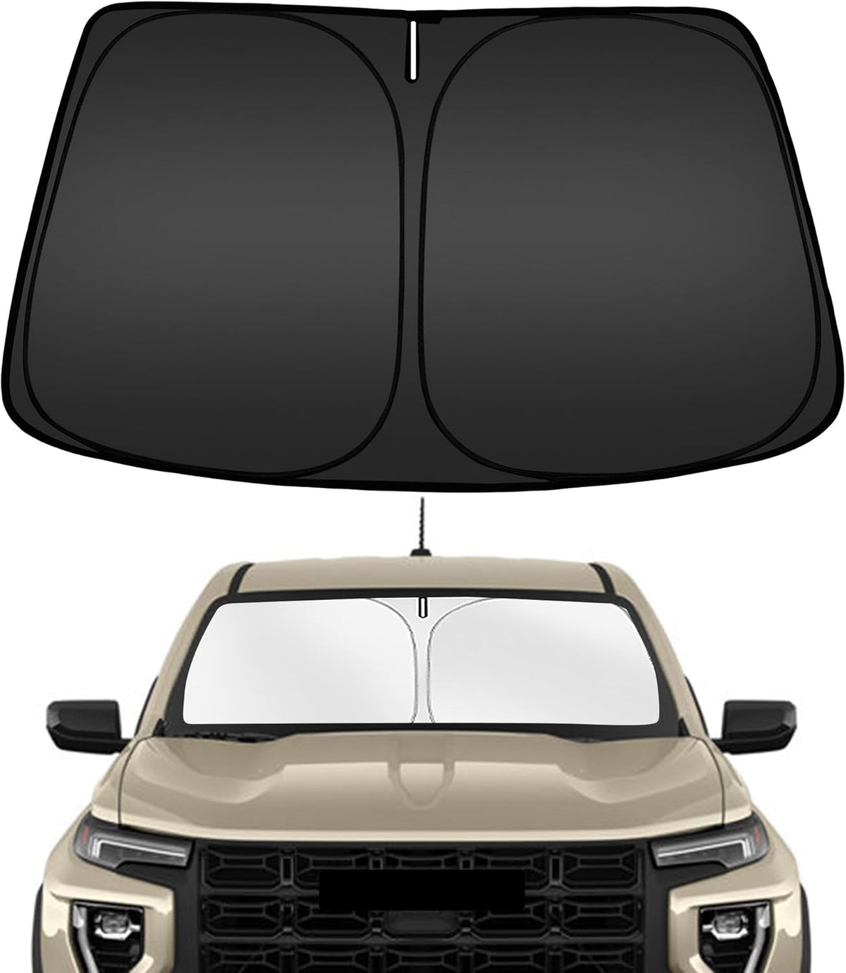 ARISMOTOR Windshield Sun Shade for GMC Canyon 2023-2025, Custom Fit Foldable Front Window Sunshade Sun Visor Protector, Block UV Rays Keep Your Car Cooler