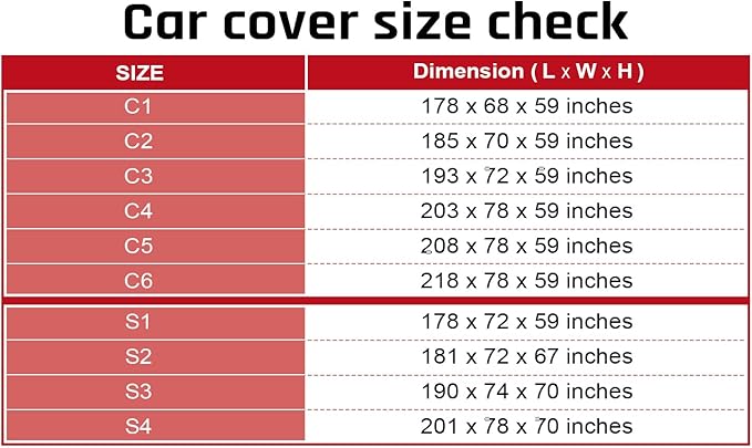 Full Exterior Covers with Red Stripe Design,Sedan Car Cover for Waterproof Universal Fit Toyota Corolla Prius, Ford Focus Sedan, Hyundai Elantra, Kia Forte, Nissan Sentra, VW Jetta
