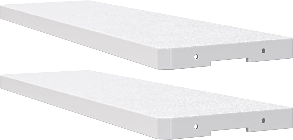 YITAHOME Resin Storage Shed Shelves for 35 Cuft Horizontal Storage Sheds, 47 in x 12.6 in Waterproof Rack with 8 Screws for 4x2.5 Ft Horizontal Garden Storage Accessories, Easy Assembly, 2PCS, Gray