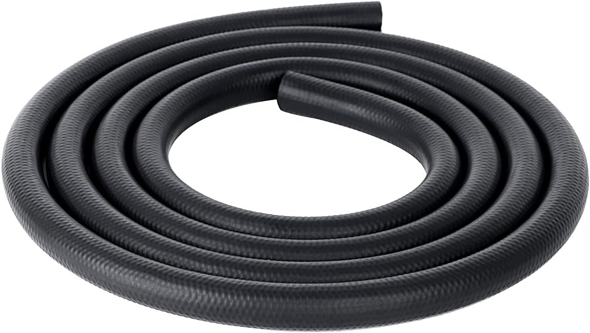 LokoCar Rubber Fuel Hose Line Push Lock 3/8" ID SAE 30R7 NBR 10ft 300PSI Black