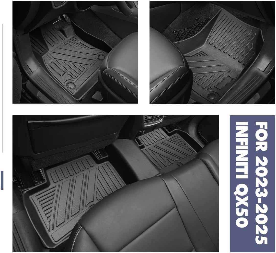 Cargo Mats Fit for Infiniti QX50 2025-2019/2022-2025 Infinit QX55 Trunk Mats，All-Weather TPE Cargo Trunk Liner Protector for 2019-2025 Infiniti QX50/2022-2025 Infinit QX55 Accessories (Cargo Liner)