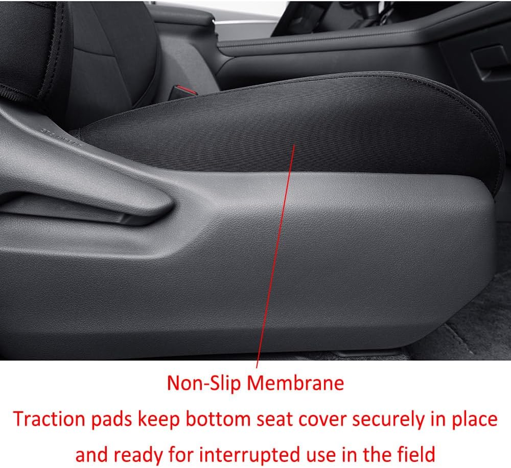 EKR Sienna Seat Covers for 2021-2025 Toyota Sienna XLE,XSE,Limited,Platinum,7 Seats,2nd Row Captain Chairs W/NO Legrest,Waterproof Seat Covers Full Set for Cars,Car Seat Protectors-Neoprene(Black)
